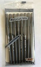 Bic Round Stic Black Ink Pens
