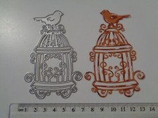 Shabby Chic Ornate Vintage Bird Cage With Bird ~ Craft Cutting Die