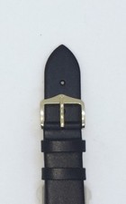 NEW HIRSCH TORONTO BLACK LEATHER WATCH STRAP NEW FAST FIT SPRING BARS
