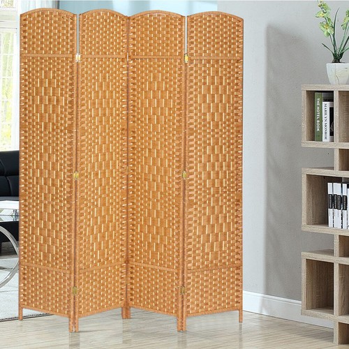 Woven wicker wood privacy - wood,