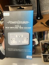Power breaker Type A RCD Switched Twin Socket