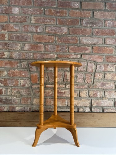 Vintage wooden round - wooden, side