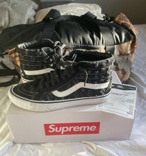 Supreme S/S 20 Vans Sk8-Hi Hole Punch Denim Black 9UK/10 US CDG/Playboy/FOG