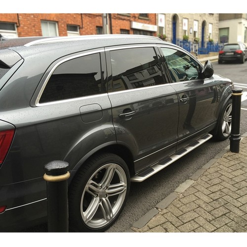 Silver aluminium side - silver, steps