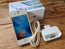 Apple iPhone 4s - 16GB - White - boxed, fully working, stand, crack on back