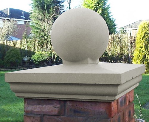 Fluted pier caps with - with, ball