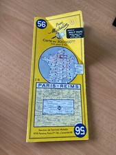 VINTAGE MICHELIN MAP NO.56 - PARIS - REIMS - USED