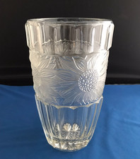 Beautiful Vintage Bohemian Leaded Crystal Vase in a Lalique Style (1970s)