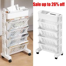 5Tier Movable Bookshelf Cart