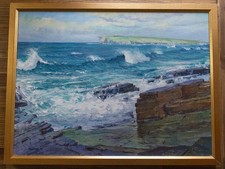 Ian MacInnes – Off Shore Wind Birsay – Original Orkney Landscape Oil Painting