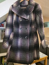 Women's Checked Mackintosh Coat Size 12