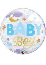Inflated Sweet Baby Boy Bubble