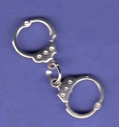 Handcuffs police hat pin - police,
