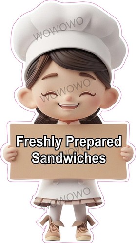 Catering van sticker freshly - van,