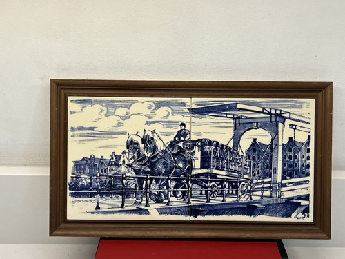 Vintage hand painted wood - hand,