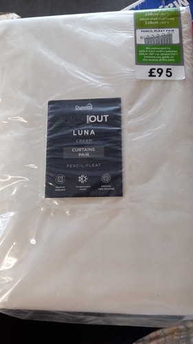 Dunelm cream blackout luna - dunelm,