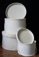 Vintage Fabric Covered Hat Boxes 1980 set of 3