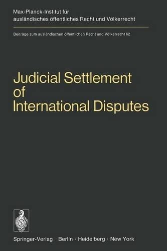 Judicial settlement - settlement, of