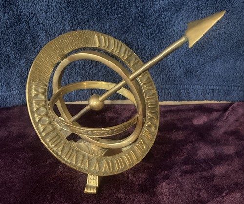 Heavy brass desktop armillary - heavy,