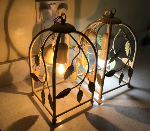 Pair french toleware cage - pair,
