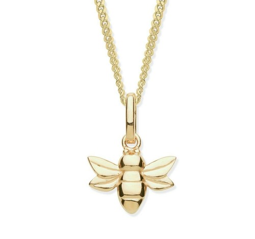 9ct gold silver bumble bee - silver,