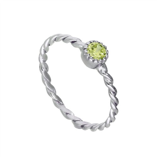 Sterling silver peridot cz - peridot,