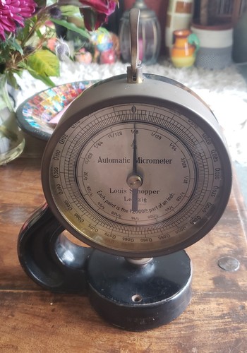Antique brass cased micrometer - brass,