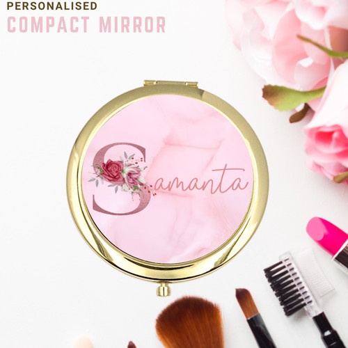 Personalised compact mirror - personalised,