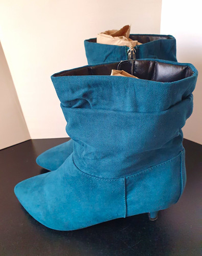Women blue faux suede - faux,