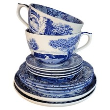 Spode blue italian tea - 11-pc,