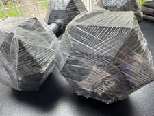 2x 20KG Rubber Hex Dumbbells