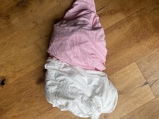 IKEA LEN Fitted Sheets x2 (Cream & Pink) 80 x 130 cm Baby/Cot Bed