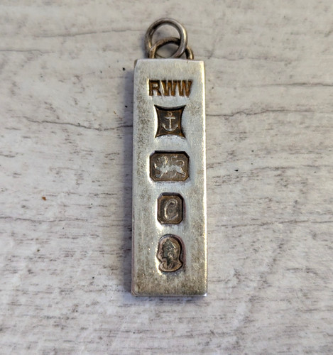 Vintage silver ingot pendant - vintage,