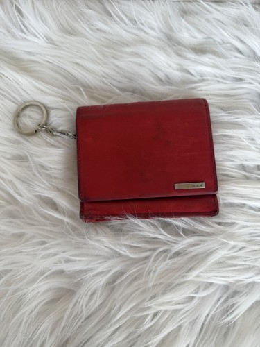 Tumi red leather wallet - red, clutch