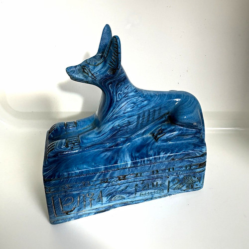Blue egyptian anubis jackal - egyptian,