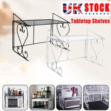 Metal Microwave Oven Rack Storage Stand Holder Kitchen Counter Organizer Shelf