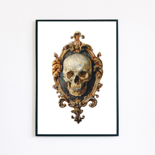 Gothic skull mirror frame - skull,