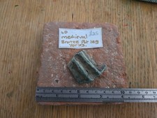 Medieval Bronze Pot Leg, Description As Sticker LD72q