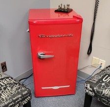 Mini Fridge Freezer Retro Red