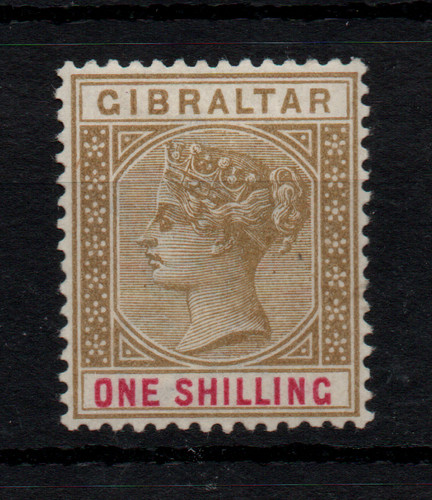 Gibraltar 1898 bistre - gibraltar, 1/-