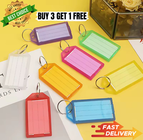 Key tags plastic rings - tags,