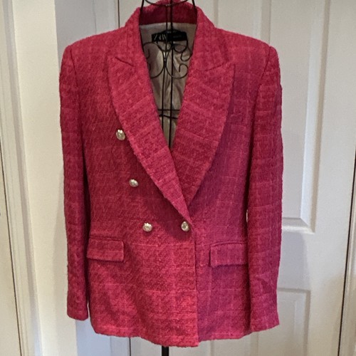 Zara women pink tweed - pink,