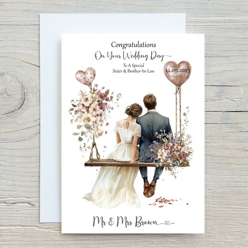 Wedding day cards personalised - cards,