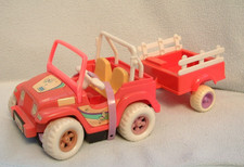 Vintage 90s Barbie Power Wheels JEEP car for Shelly & Tommy - faded but working