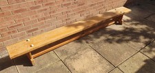 Vintage Wooden School Gym Bench Kitsch Seating Indoor or Outdoor