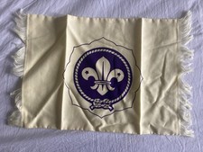 1971 Nippon Japan Scouts "Be Prepared" Cloth Place Mat From World Scout Jamboree