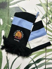 Exeter Chiefs Rugby Union Striped Knitted Scarf Tasslled and Embroidered 
