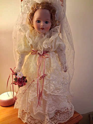 Porcelain bride girl - porcelain, doll