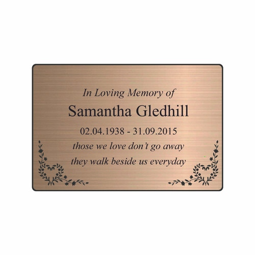 Memorial plaque bench - memorial, plaque,