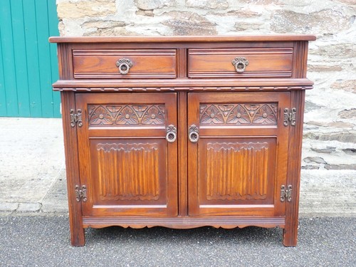 Old charm oak sideboard - old,